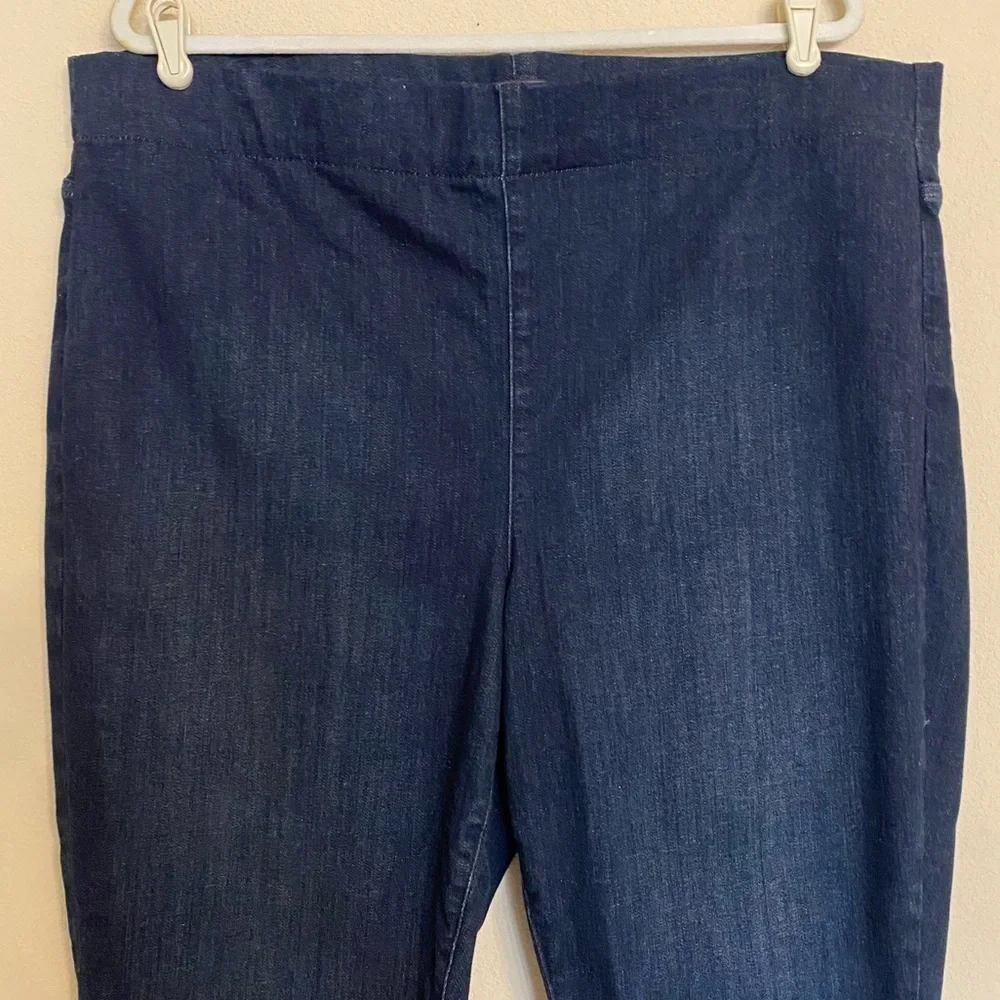 NYDJ Kenzie Jeggings Dark Wash Pull On Bootleg Jeans Size P2X Casual Comfort